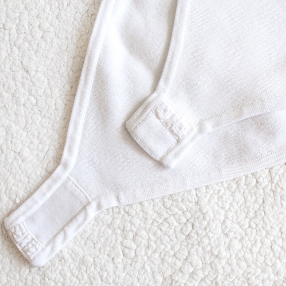 Rare Chanel Vintage '90s White Cotton CC Bodysuit - Picture 8 of 9